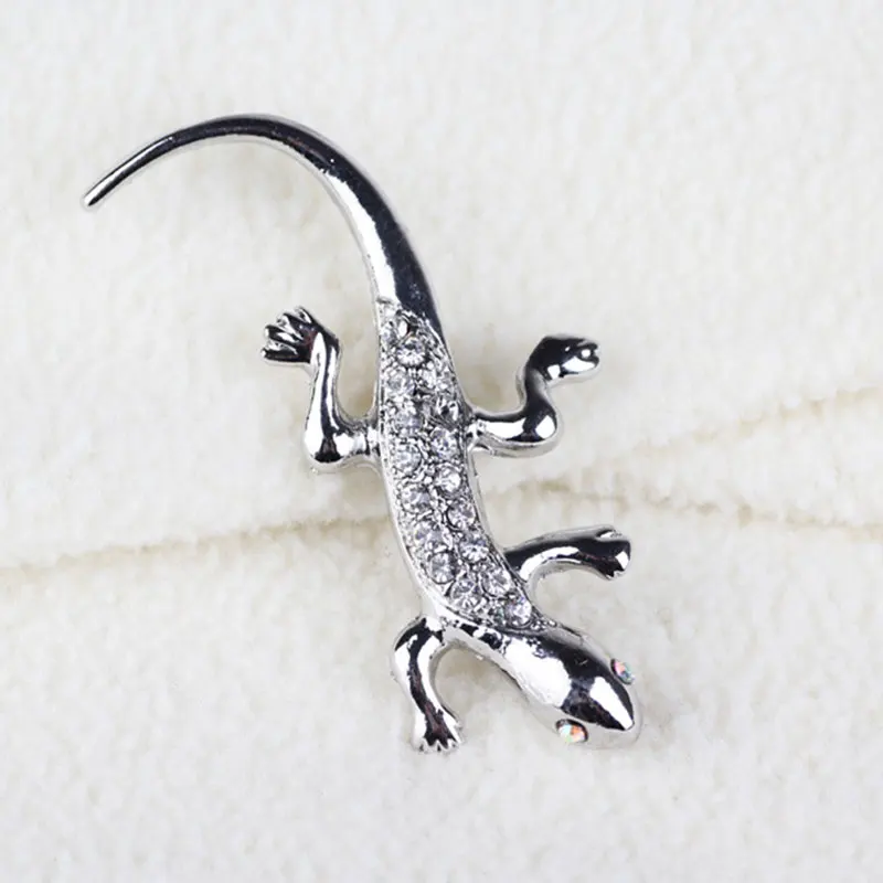 Женская Винтажная брошь в форме ящерицы металлическая Gecko стиле панк ювелирное