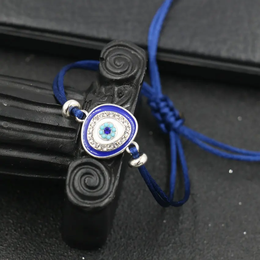 Браслет с кубическим цирконием от сглаза для мужчин и женщин модный браслет