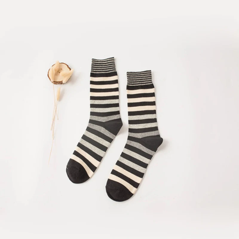 Peonfly брендовые хлопковые мужские носки винтажные полосатые цветные летние