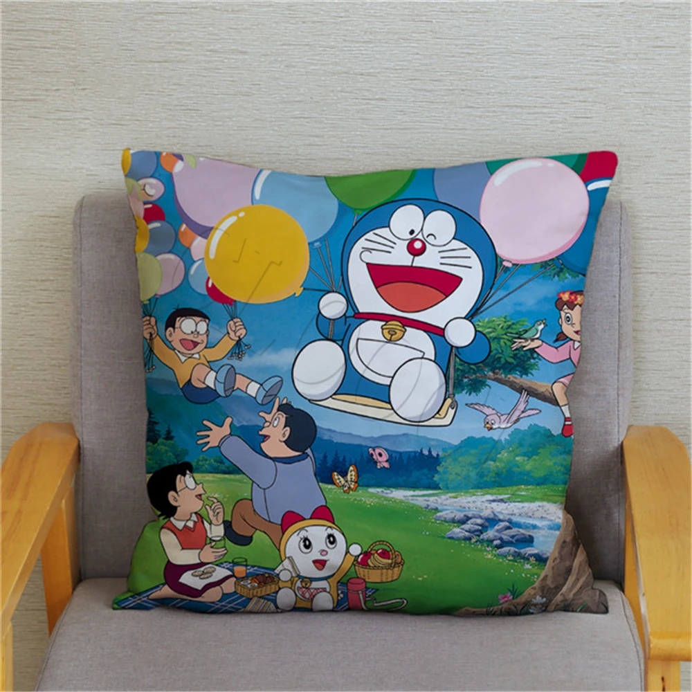 Наволочка с рисунком аниме Дораэмон Милая Детская кровать в стиле робот дорожный
