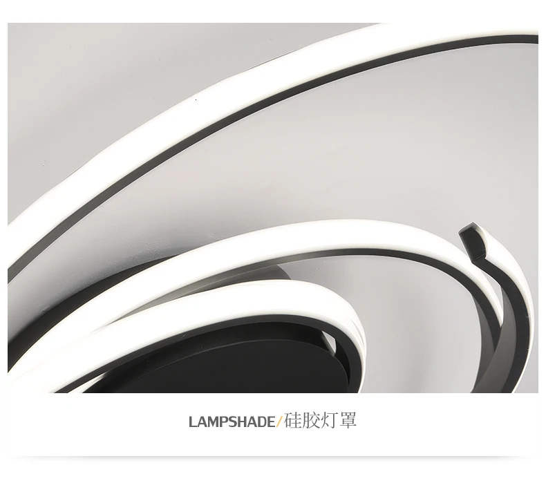Креативные современные светодиодные потолочные лампы для гостиной, спальни, кабинета, балкона, внутреннее освещение, черный, белый, алюминиевый потолочный светильник