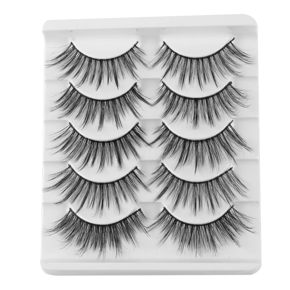 5 пар натуральный макияж норковые ресницы смешанные стили 3D искусственный