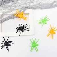 3 colors 12pcs great horrorible artificial spider toys decor polyethylene spider dolls eco friendly for party