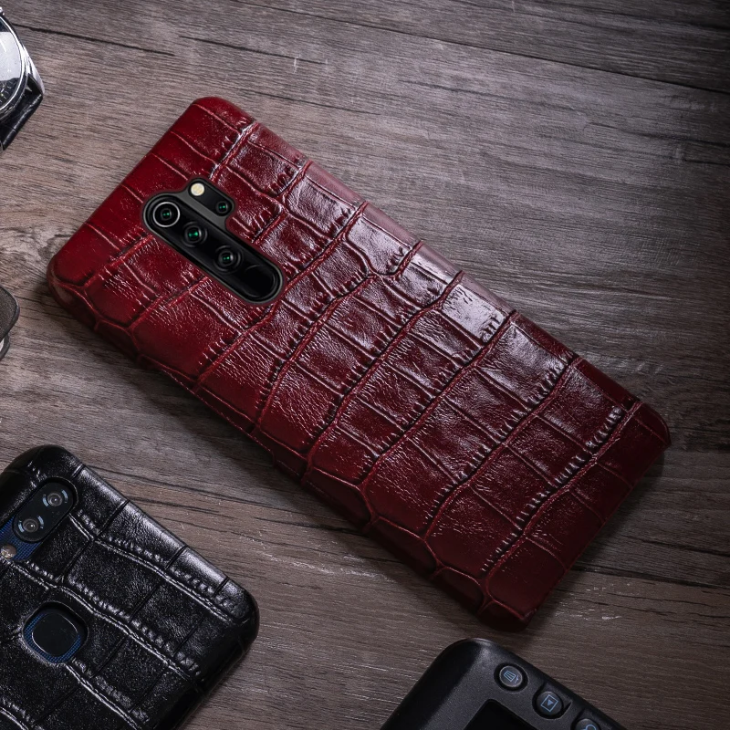 Cena Skórzany Futerał Na Telefon Do Xiaomi Redmi Note 9 S 8 7 6 5 K30 Mi 9 Se 9T 10 A3 Lite Mix 2s Max 3 Poco F1 X2 X3 F2 Pro Krokodyl