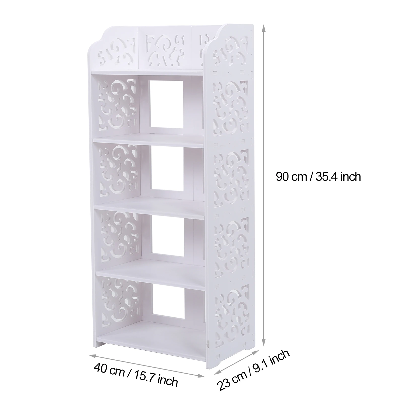 

5 Layers White Hollow Out Shoe Rack Stand Storage Organiser Shelf Simple Storage Shelves 15.7 * 9.1 * 35.4inch Shoe Cabinet