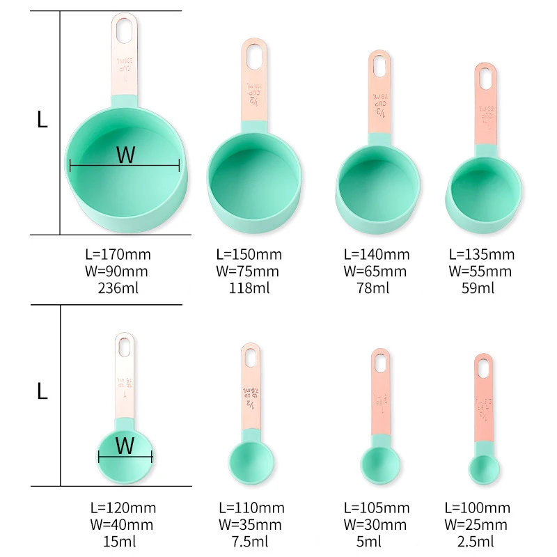 

8pcs/4pcs Measuring Spoons Set Measuring Cups Set Tea Coffee Measuring Tools