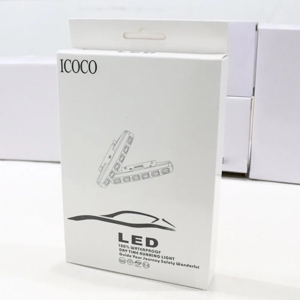 

2pcs NEW High Quality 6 LED Daytime Driving Running Light DRL Car Fog Lamp Waterproof White DC 12V hot sale
