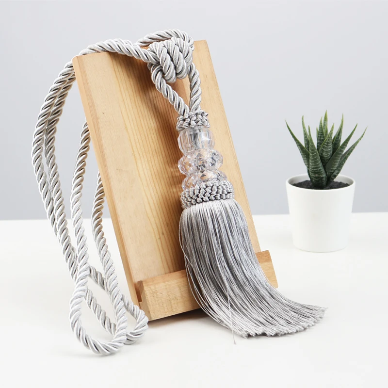 

2Pcs Home Decoration Tassel Curtain Tieback Plastic Ball Straps Accessory Holder Curtain Accessories Buckle Rope