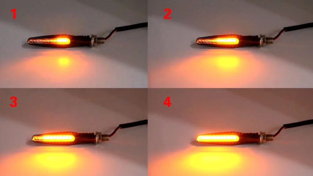 

2PCS LED Motorcycle Turn Signals Light Tail Flowing Water Blinker Bendable Flashing Indicator Blinker Rear Lights Accessories