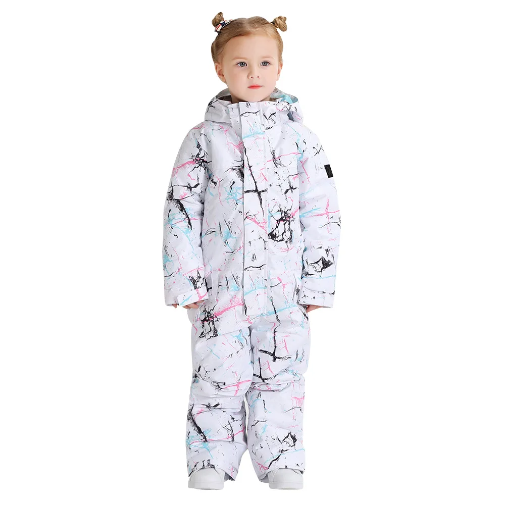 Gsou/детский лыжный костюм для снежной погоды комплект из водонепроницаемых