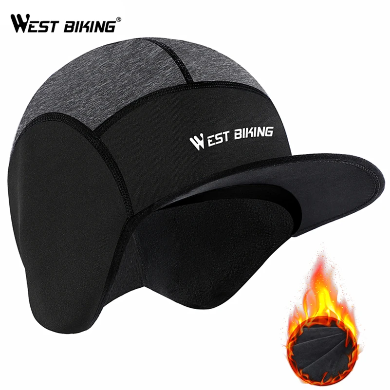 Зимняя теплая шапка для велоспорта ветрозащитная мотоциклетного шлема с