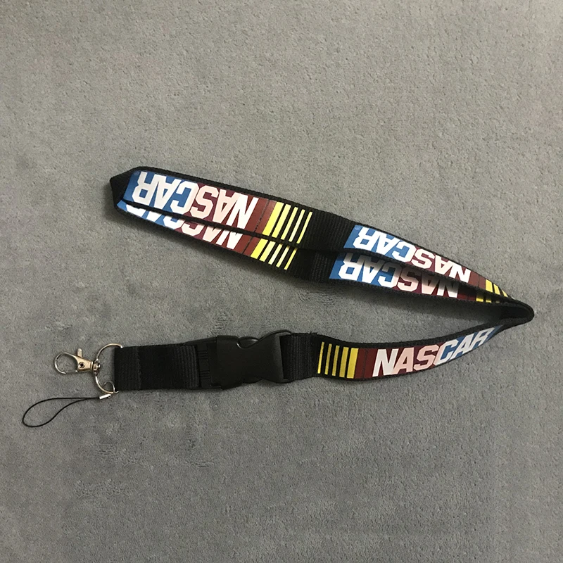 

Car Styling For NASCAR Badge Employee's Card Lanyard Keychain Nylon Digital Printing Motorcycle Auto Keyring Car Accessories