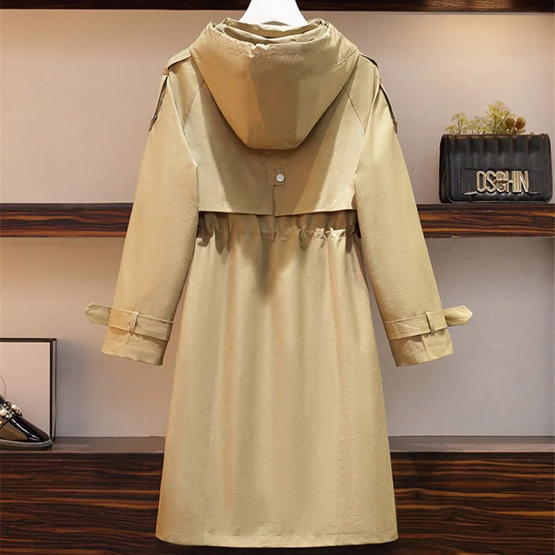 2020 Новый Модный тонкий Тренч для женщин весна осень с капюшоном верхняя одежда