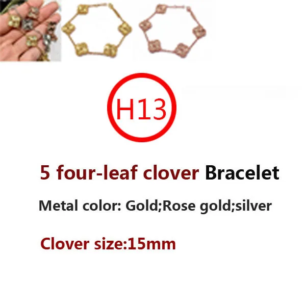 

5 flower bracelet personality fashion romantic style four-leaf clover clover jewelry gifts for friends 2020 new hot