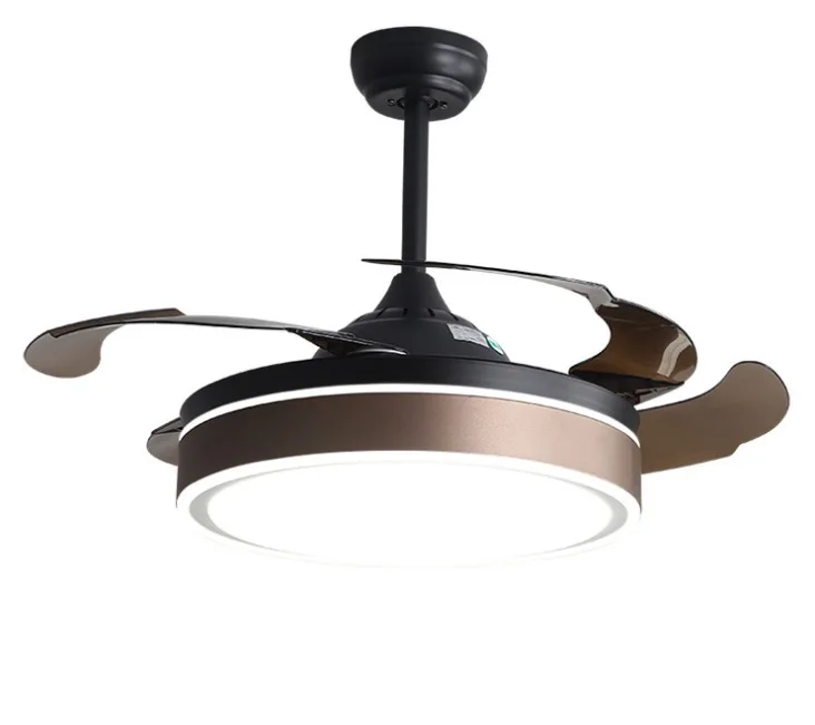 

42inch invisible LED fan chandelier frequency conversion remote timing mute modern fan light for living room