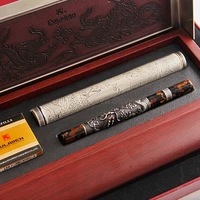 fuliwen metal ancient dragon celluloid grip 14k gold nib 0 7mm fountain pen professional stationery supplies writing tool gift