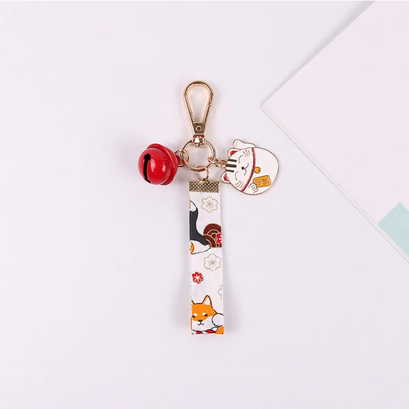 1 шт. Lucky Cat золотой брелок с лентой кольцо для ключей держатель мужчин и женщин