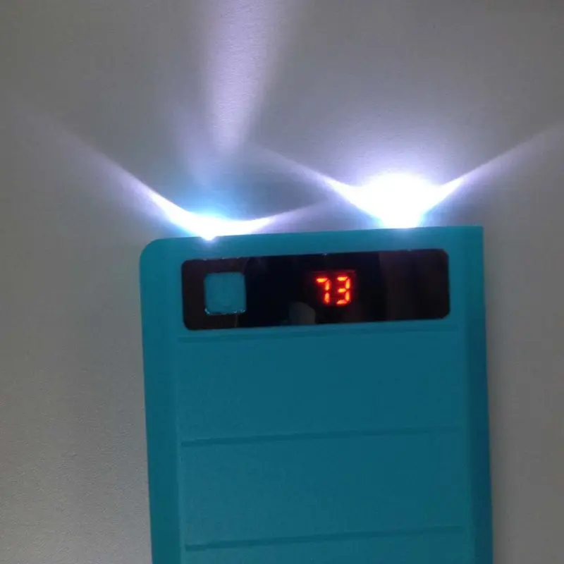 Тип C вход 2 USB порта 8x18650 DIY портативный держатель батареи светодиодный дисплей