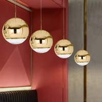 nordic loft dining room pendant lights lighting mirror glass ball hanging lamp living room bedroom study bar decor pendant lam