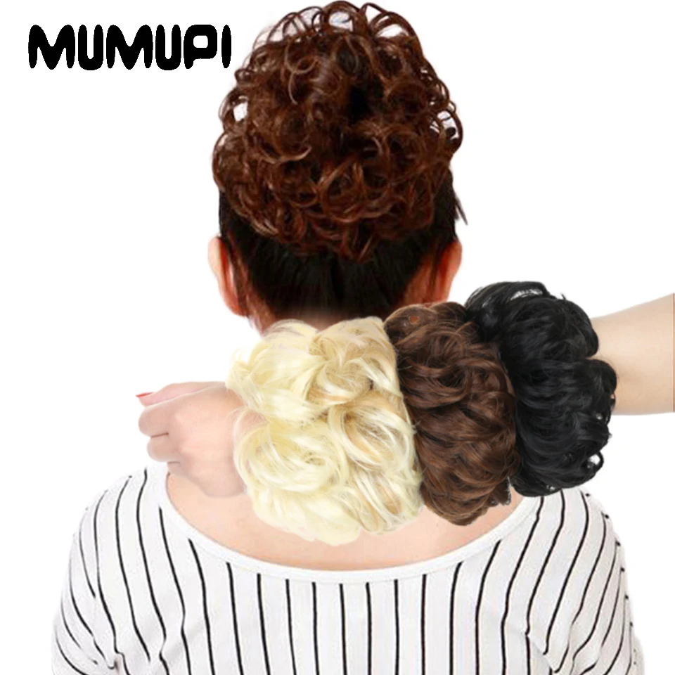 Волосы для наращивания MUMUPI волнистые вьющиеся грязные волосы конский хвост