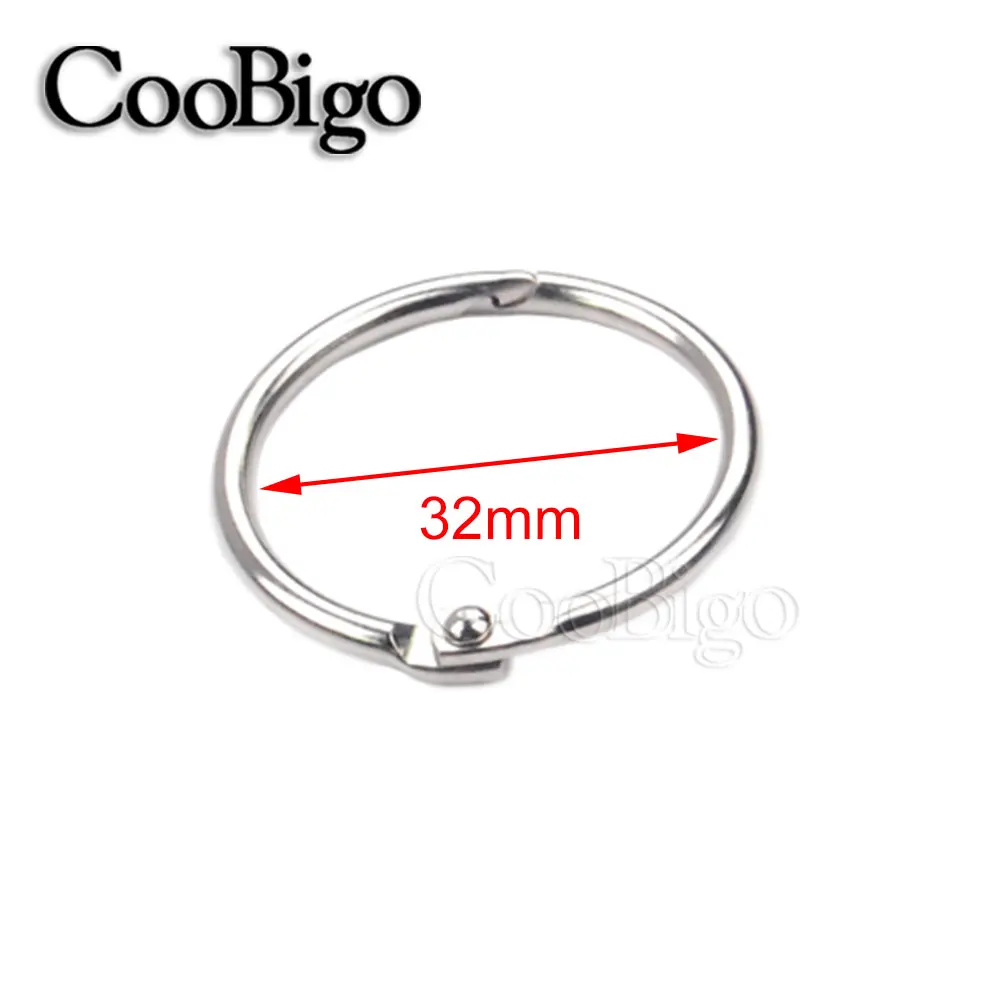 32mm Silver 1 шт. внутренний диаметр. 5/"~ 2-1/2" для книги с отрывными листами Связка с подвесками защелкивающееся уплотнительное кольцо фиксирующий брелок металлические ремесленные части альбом скрапбук ремесло - Цвет: 32mm Silver