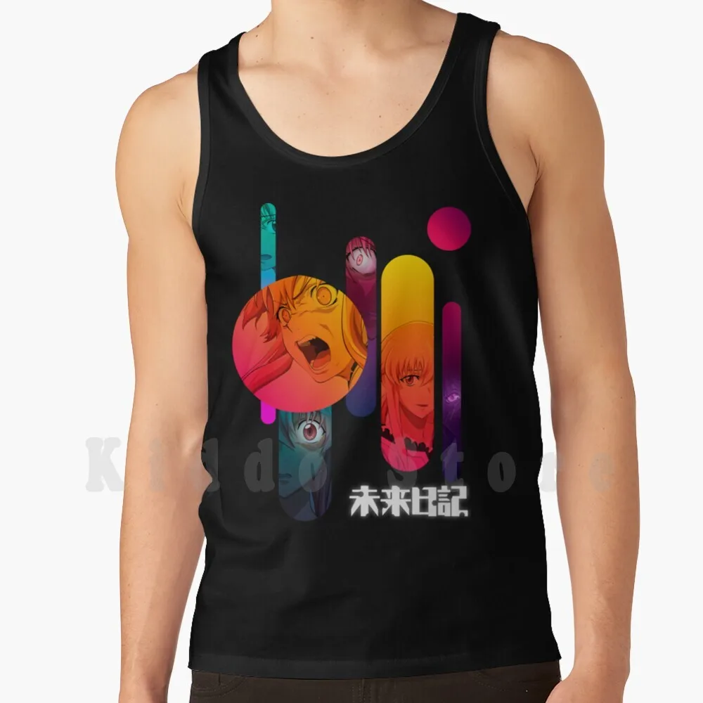 Mirai Nikki-Yuno Майки Жилет 100% хлопок Yuno Animenox Nikki Elfen Lied Hellsing Anime