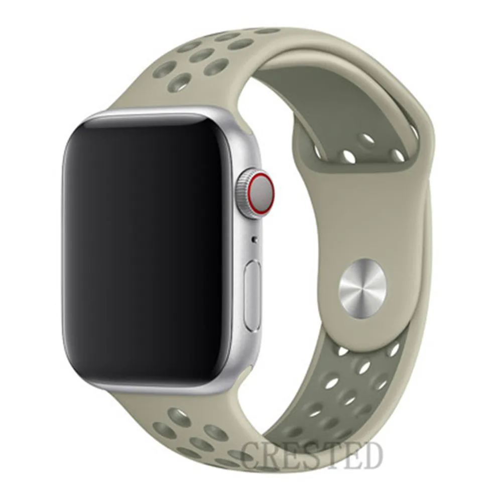 Fog Vintage Lichen34 Спортивный ремешок для apple watch band 44 мм/40 мм apple watch 5 4 3 band iwatch band 5 42 мм/38 мм correa браслет ремень аксессуары для часов - Цвет ремешка: Fog Vintage Lichen34
