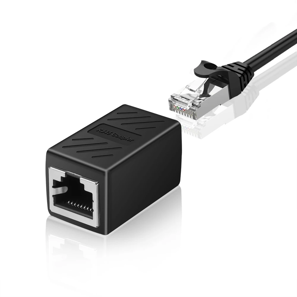 Соединитель RJ45 для сетевого кабеля Cat6A/Cat6/Cat5e Ethernet соединитель удлинитель