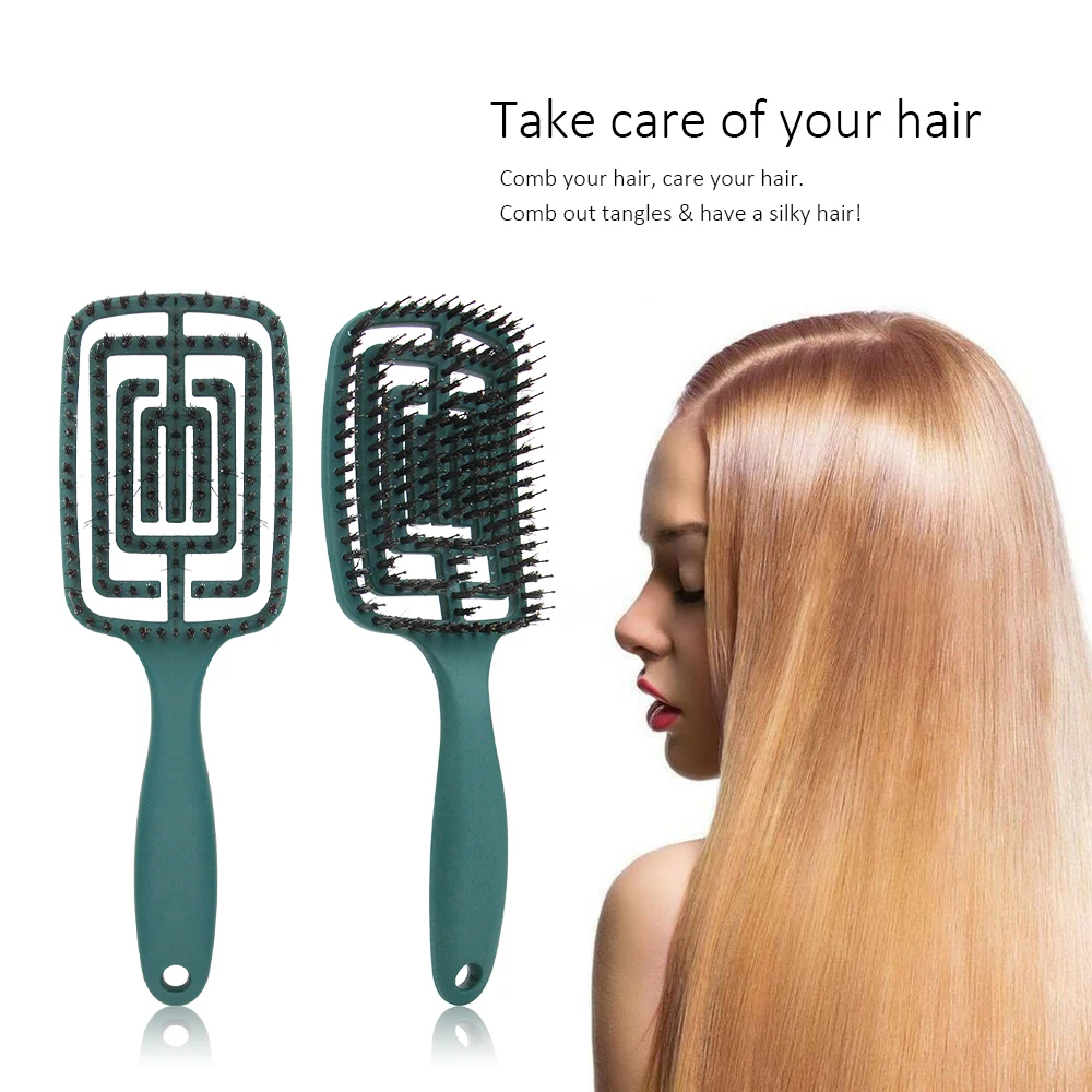 

2Pcs Detangling Hair Brush Girls Massage Comb Women Wet Curly Detangle Hair Brush Salon Hair Styling Tools Large Plate Combs