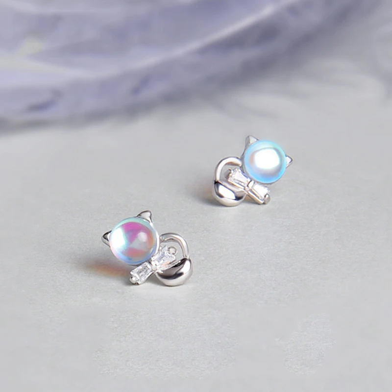 

Женские серьги-гвоздики из серебра пробы, с бантом