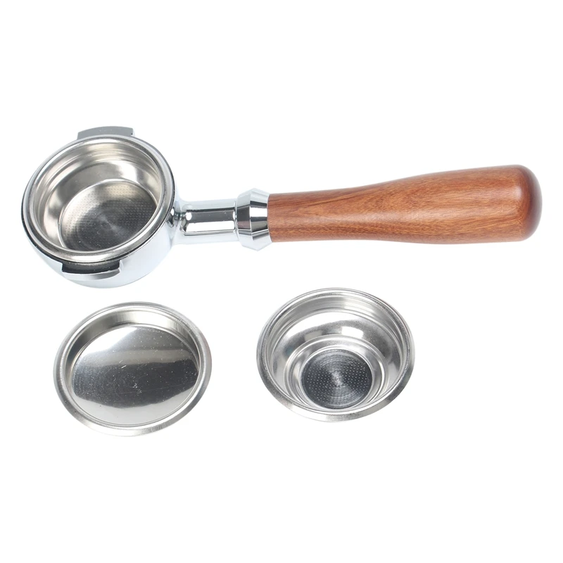 

58 мм бездонного Portafilter Нержавеющая сталь профессиональная эспрессо Кофе машина с 1 чашки и слепой фильтрационная сетка