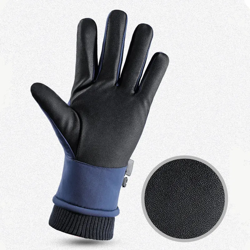 Теплые перчатки Xiaomi для мужчин с нескользкими, сенсорными экранами, зимняя, ветрозащитная и водонепроницаемая, для мужчин для катания на лыжах.