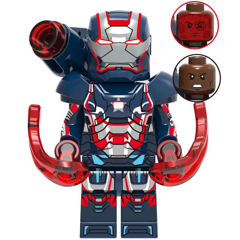 

Disney Iron Man Building Blocks Mark Iron Mech Complex 4 Minifigures War Machine 1343 Iron Patriot Children's Toy Decoration