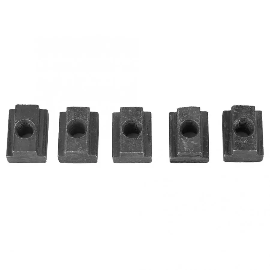 5 шт. M6 класс черного оксида 8 углерода Сталь Т образными пазами гайка t образная