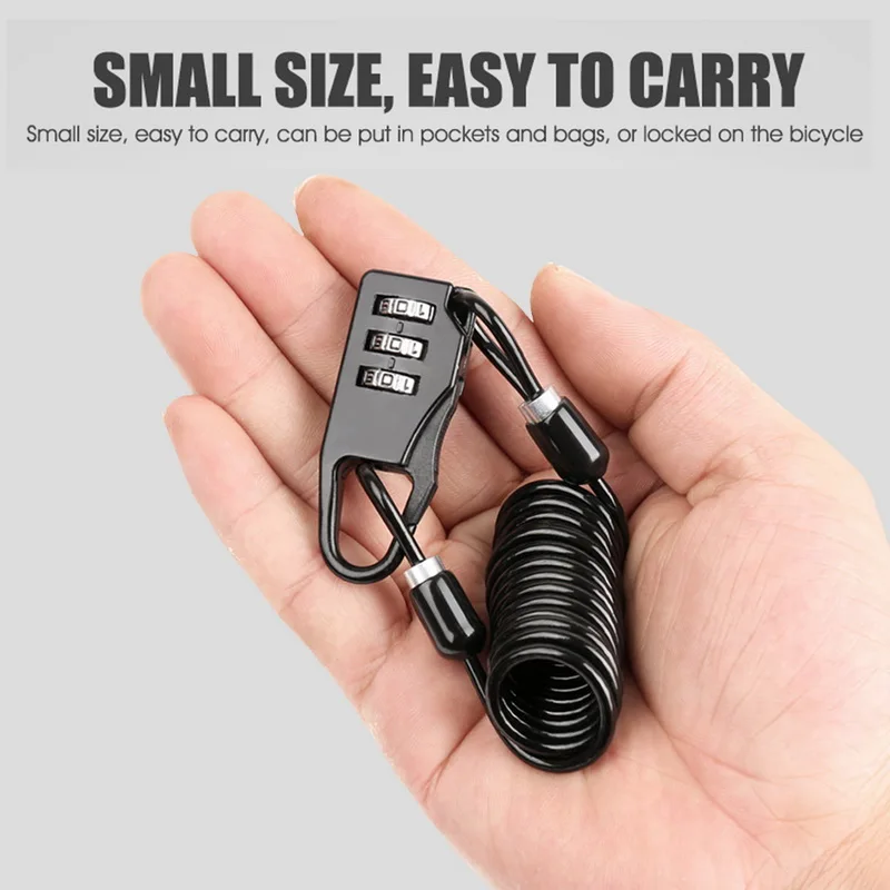 Горячие Велосипедные замки пароль устройство защиты от краж прочный 3 номер