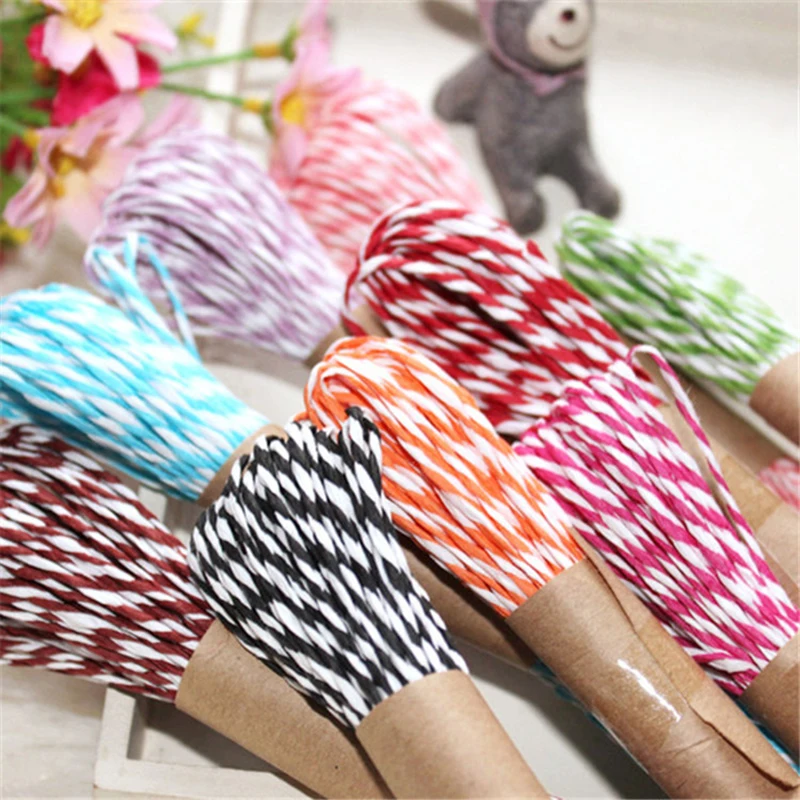 

10pcs Color Lafite Straw Rope Handmade DIY Braided Rope Baking Packaging String Hand Braided Rope 10 Meters