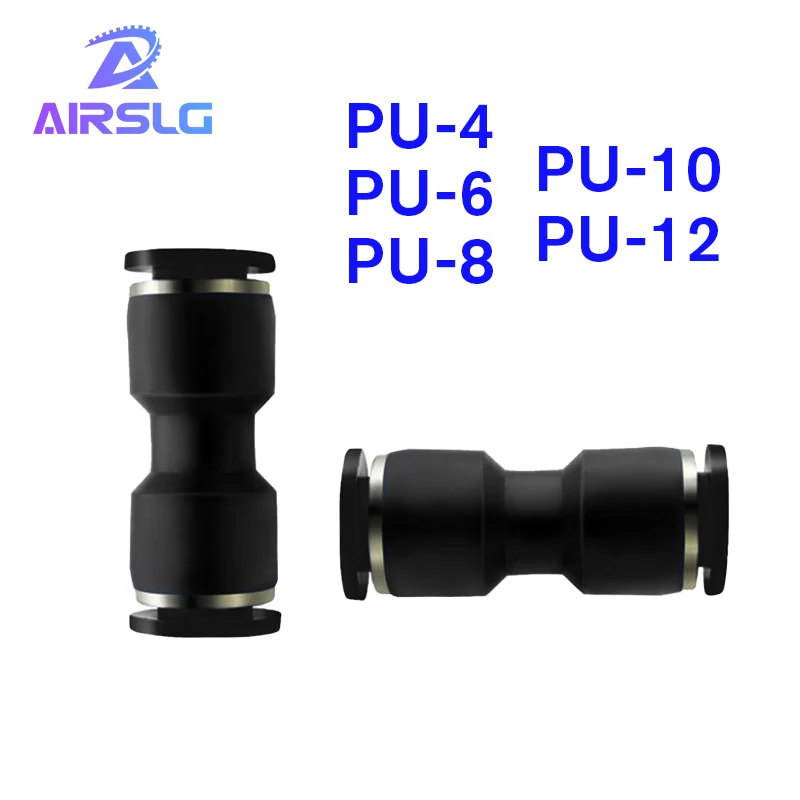 

Free shipping PU 10Pcs/lot PU-6 Pneumatic fitting plastic pipe fitting PU-12 PU-8 PU-4 PU10 PU12 push in quick joint connect