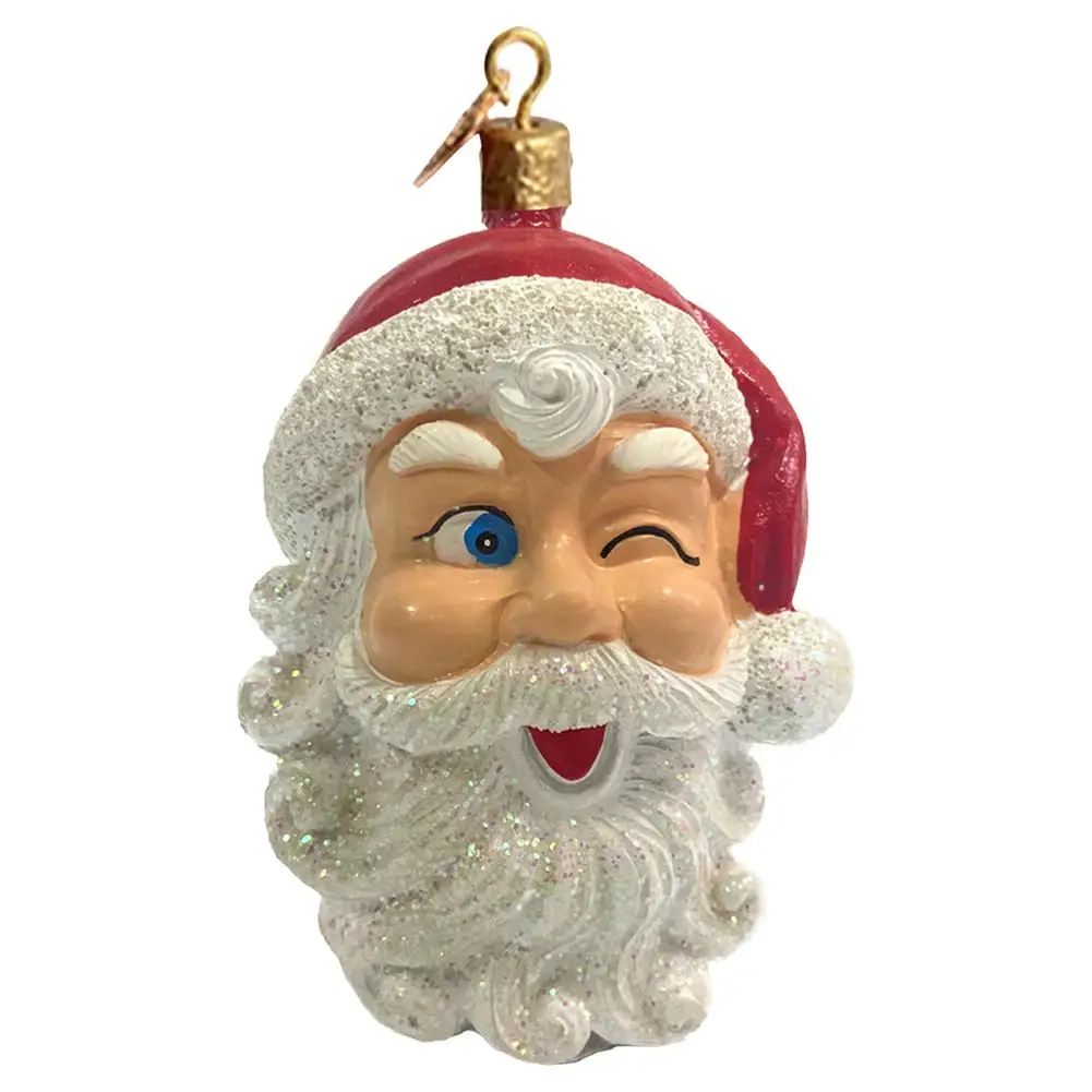 

Santa Claus New Year Natural Resin Christmas Tree Ornaments Pendant Hanging Gifts Decor For Home Party Decorations 2020