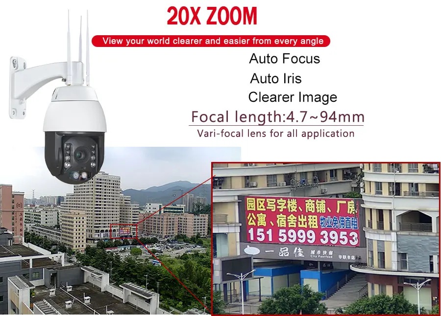 Беспроводная 1080P 3g 4G PTZ камера SIM SD карта Wifi уличная HD ip-камера Pan Tilt 20X Zoom IR 200M P2P мобильный доступ 2 Way Audii