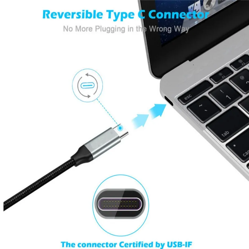 Кабель USB Type C для кабель Samsung S10 Xiaomi Мобильный телефон USBC PD быстрой зарядки USB-C Type-C |