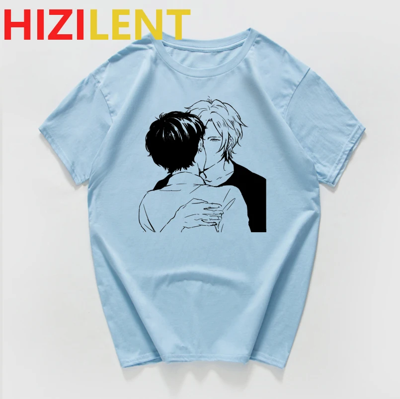 Банан рыбы Аниме женщина 100% хлопок футболка в японском стиле Одежда Харадзюку