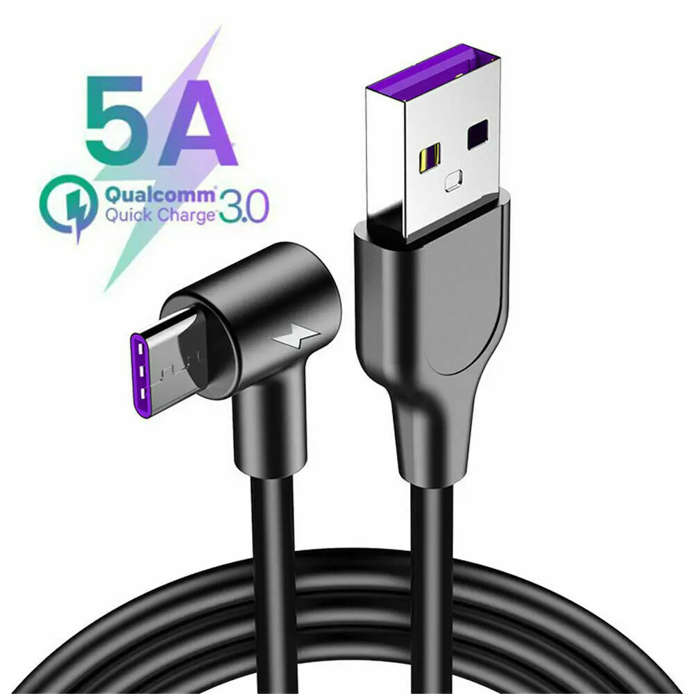 

USB-кабель для быстрой зарядки, сверхбыстрое зарядное устройство 5A, Type-C, USB-кабель для передачи данных, свинцовый USB-C, зарядный провод Micro USB, 1 м,...