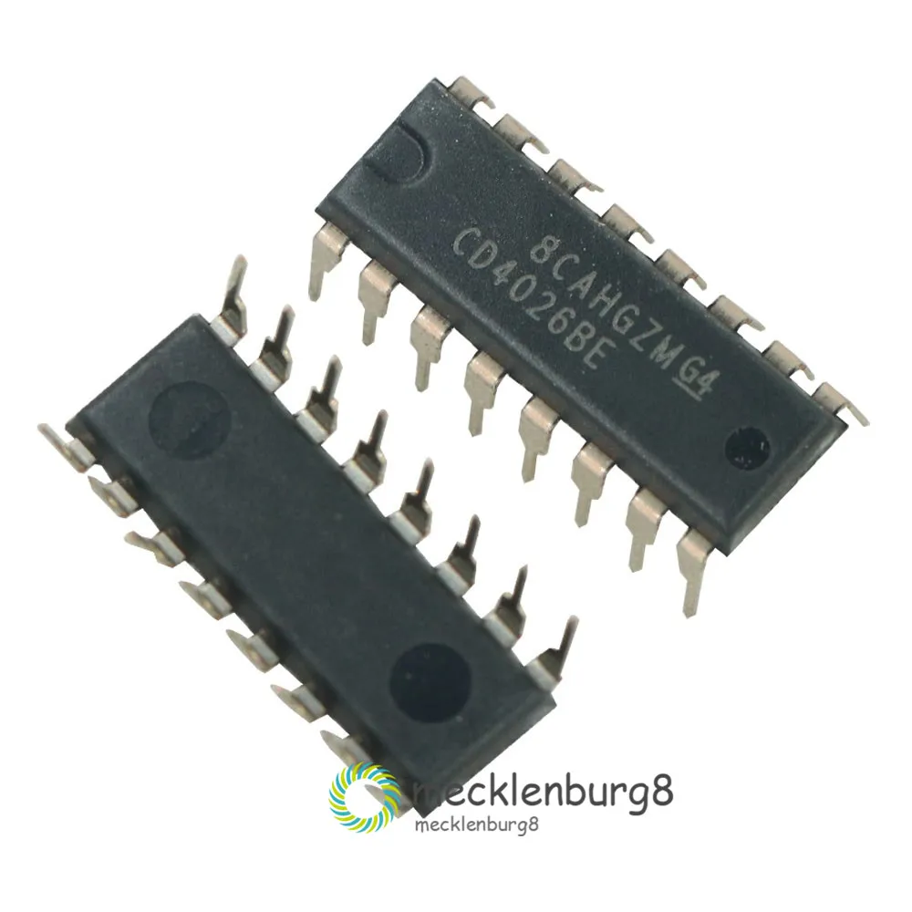 5 шт. Новый CD4026 CD4026BE 4026 IC CMOS счетчики десять лет/делитель DIP 16|Запасные части| |