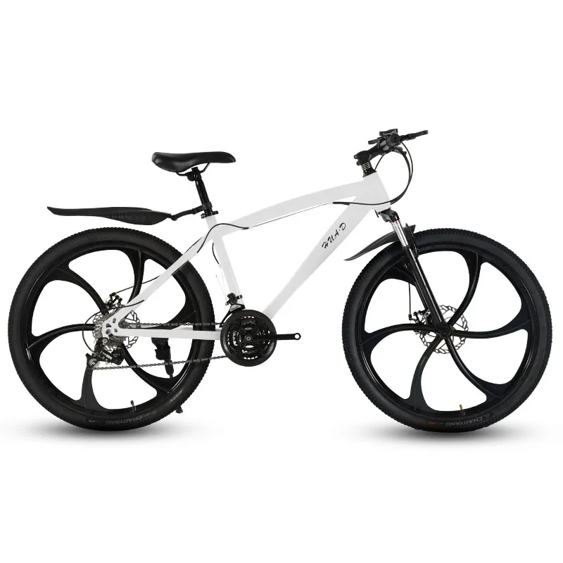 26-Inch Mountain Bicycle Speed Change Double Disc Brake Six-blade wheel Student Adult Shock Absorption Cross-Country Bike | Спорт и