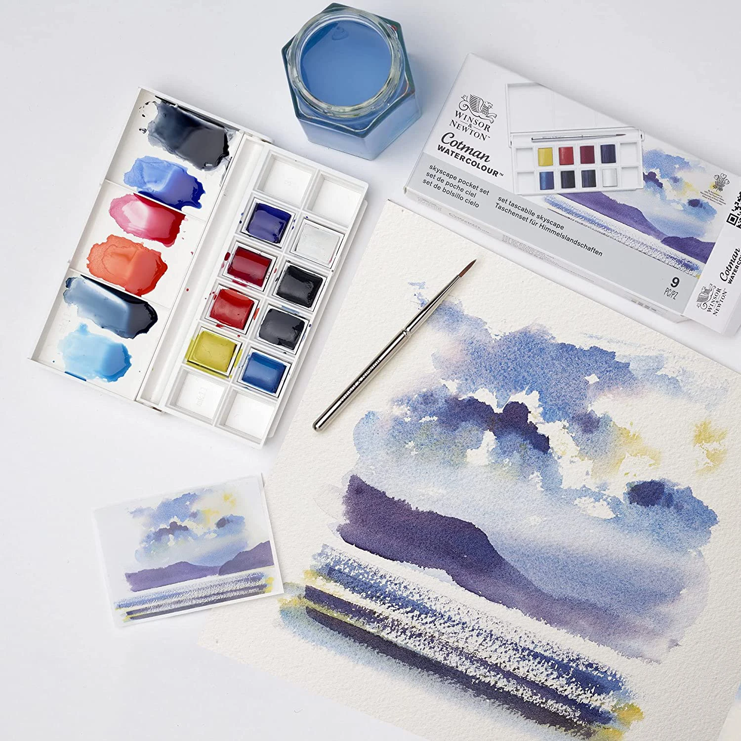 Winsor &amp Newton 8-цветный акварельный пигментный пейзаж/пейзаж/портрет/цветочный