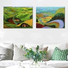 Давид хокни Сельский пейзаж живопись деревья и цветы холст печать плакат для гостиной настенная декоративная живопись