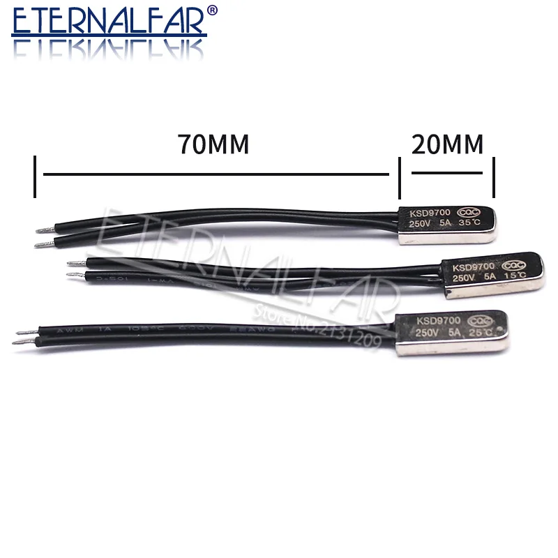 Термозащитные предохранители KSD9700 250 В 5A 45C 50C 55C 60C 65C 70C 75C 80C 85C 90C 95C 100C 105C 110C 115C 125C 140C