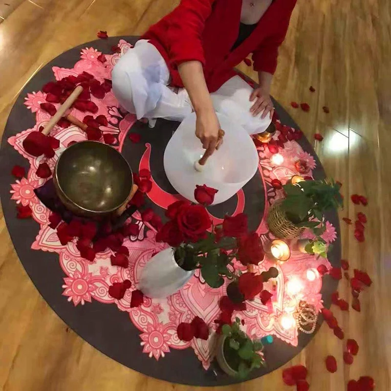 

8 Inch 432Hz Singing Bowl Perfect Sound Note F Heart Chakra Frosted Quartz Crystal Meditation with Rubber Ring