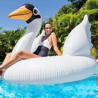 wolface swim ring giant inflatable swan pool float ride on swan pool swimming ring holiday party water fun toys islands