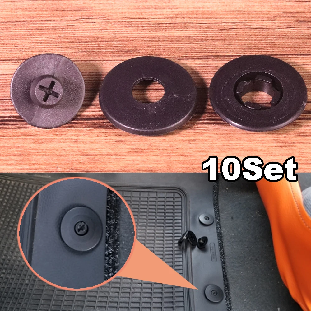 10 комплектов автомобильный черный пластиковый коврик для ковров зажим пола